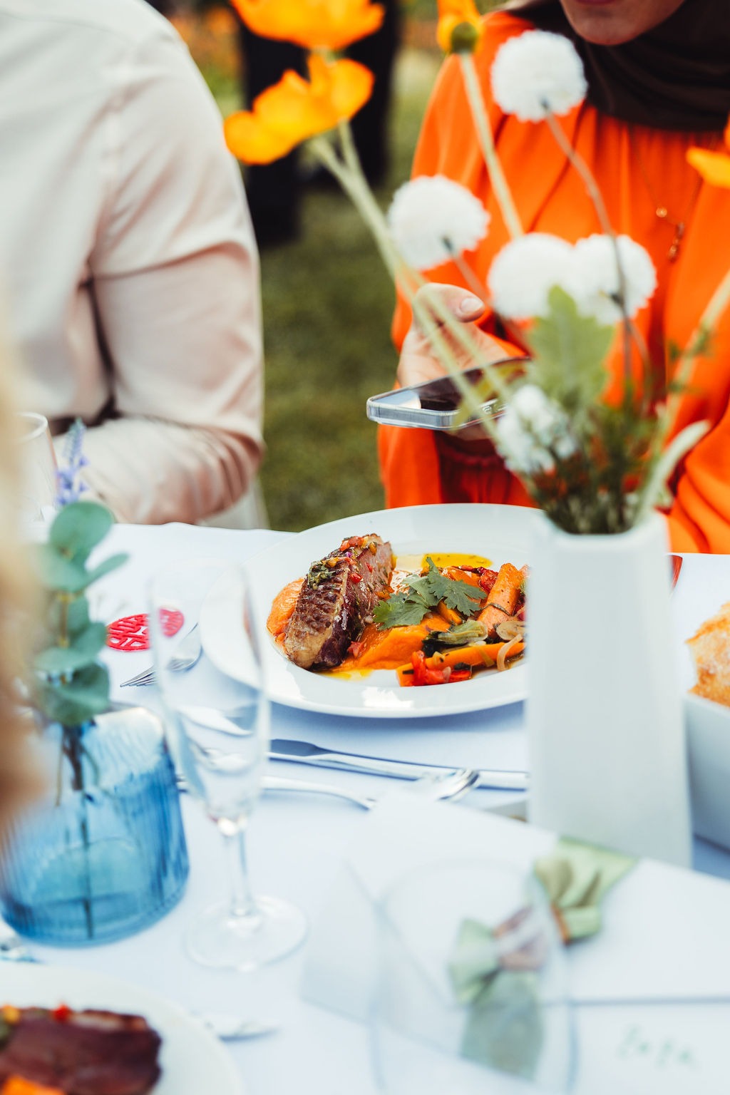 Plat de repas de mariage Magret de Canard préparé par FAB Traiteur Lyon