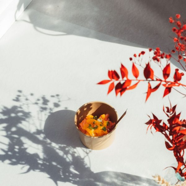 Animation culinaire traiteur à Lyon avec chef en live cooking lors d’un événement FAB Traiteur